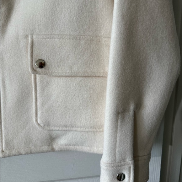 JOIE Jacket, S, cream, Zip Front w/ Stand up Collar, Long Sleeves (24”) NWOT - Picture 8 of 10